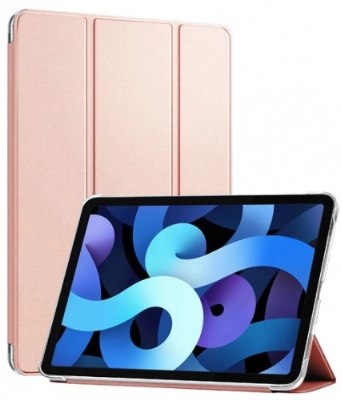 Apple iPad Air 4 10.9 inç 2020  Tablet Kılıfı 1-1 Standlı Smart Cover Kapak - Rose Gold