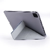 Apple iPad Air 4 10.9 inç 2020  Tablet Kılıfı Standlı Tri Folding Kalemlikli Silikon Smart Cover - Mavi