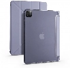 Apple iPad Air 4 10.9 inç 2020  Tablet Kılıfı Standlı Tri Folding Kalemlikli Silikon Smart Cover - Mor