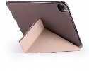 Apple iPad Air 4 10.9 inç 2020  Tablet Kılıfı Standlı Tri Folding Kalemlikli Silikon Smart Cover - Pembe