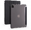 Apple iPad Air 4 10.9 inç 2020  Tablet Kılıfı Standlı Tri Folding Kalemlikli Silikon Smart Cover - Siyah