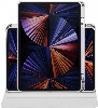 Apple iPad Air 4 10.9 inç 2020  Tablet Kılıfı Termik Kalem Bölmeli Dönebilen Standlı Kapak - Gri