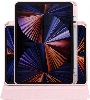 Apple iPad Air 4 10.9 inç 2020  Tablet Kılıfı Termik Kalem Bölmeli Dönebilen Standlı Kapak - Pembe