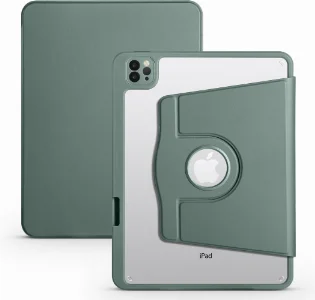 Apple iPad Air 4 10.9 inç 2020  Tablet Kılıfı Termik Kalem Bölmeli Dönebilen Standlı Kapak - Yeşil