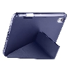 Apple iPad Mini 2021 (6.Nesil) Tablet Kılıfı Standlı Tri Folding Kalemlikli Silikon Smart Cover - Lacivert