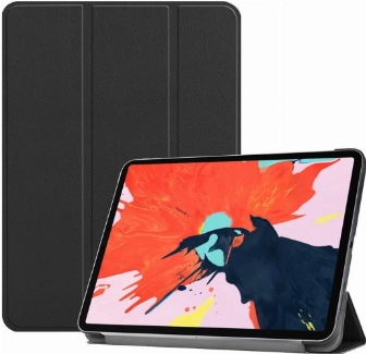 Apple iPad Pro 12.9 inç 2020 Tablet Kılıfı 1-1 Standlı Smart Cover Kapak - Siyah