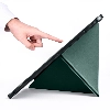 Apple iPad Pro 12.9 2021 (5. Nesil) Tablet Kılıfı Standlı Tri Folding Kalemlikli Silikon Smart Cover - Koyu Yeşil