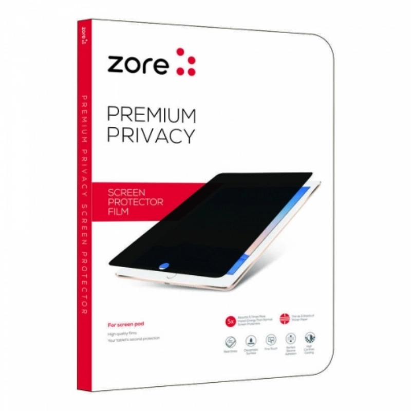 Apple iPad Pro 11 2020 Zore Tablet Privacy Temperli Cam Ekran Koruyucu - Siyah