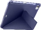 Apple iPad Pro 11 2024 Tablet Kılıfı Standlı Tri Folding Kalemlikli Silikon Smart Cover - Kırmızı