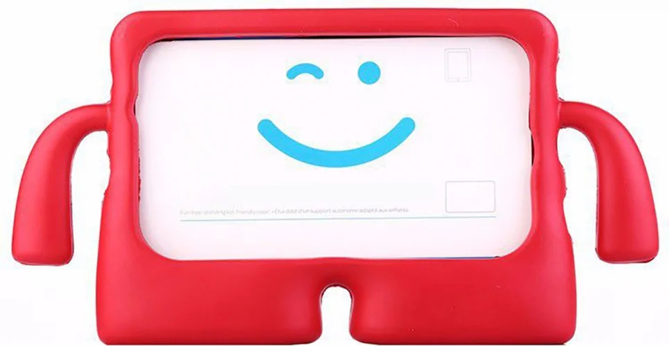 Apple iPad Pro 11 inç 2020 Kılıf Çocuklar İçin Standlı Eğlenceli Korumalı Silikon Tablet Kılıfı - Kırmızı