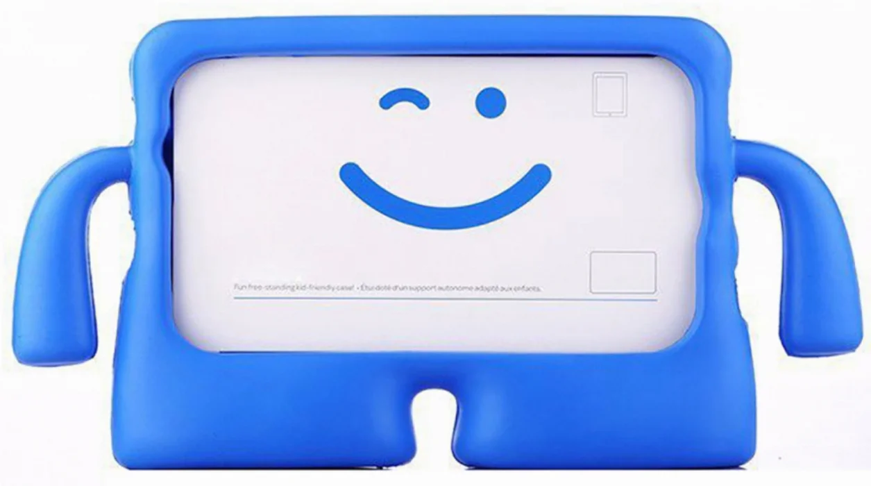 Apple iPad Pro 11 inç 2020 Kılıf Çocuklar İçin Standlı Eğlenceli Korumalı Silikon Tablet Kılıfı - Mavi