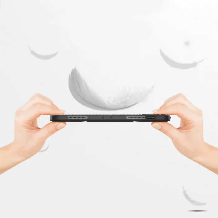 Apple iPad Pro 11 inç 2020 Kılıf Wlons Deri Görünümlü Kapaklı Standlı Uyku Modlu Kapak - Siyah