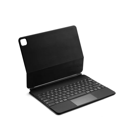 Apple iPad Pro 11 inç 2020 Klavyeli Kılıf Wiwu Magic Keyboard Touchpad Uyku Modlu Kapak - Siyah