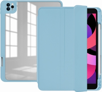 Apple iPad Pro 11 inç 2020 Tablet Kılıf Nort Smart Cover Standlı Uyku Modlu Kapak - Mavi