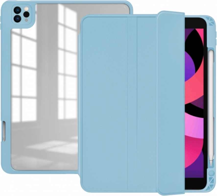 Apple iPad Pro 11 inç 2020 Tablet Kılıf Nort Smart Cover Standlı Uyku Modlu Kapak - Mavi