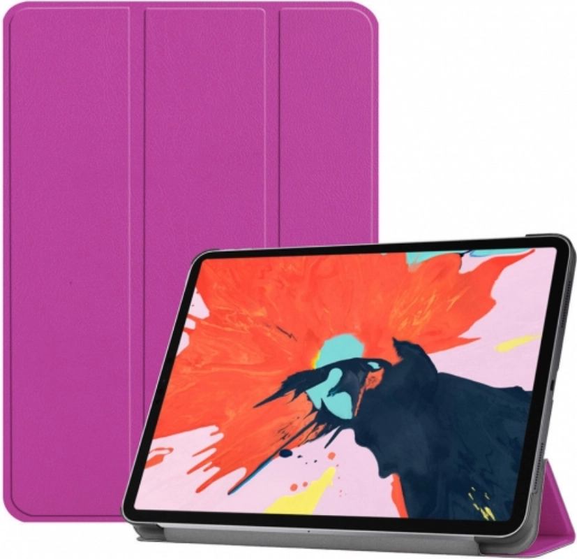 Apple iPad Pro 11 inç 2021 (3. Nesil) Tablet Kılıfı 1-1 Standlı Smart Cover Kapak - Mor