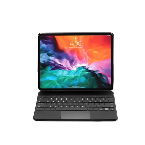 Apple iPad Pro 12.9 2021 (5. Nesil) Klavyeli Kılıf Wiwu Magic Keyboard Touchpad Uyku Modlu Kapak - Siyah