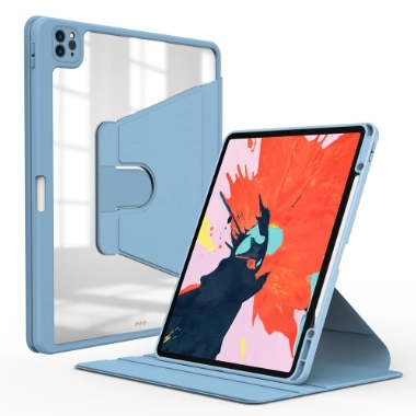 Apple iPad Pro 12.9 inç 2020 Tablet Kılıf Zore Nayn Dönebilen Standlı Kapak - Mavi