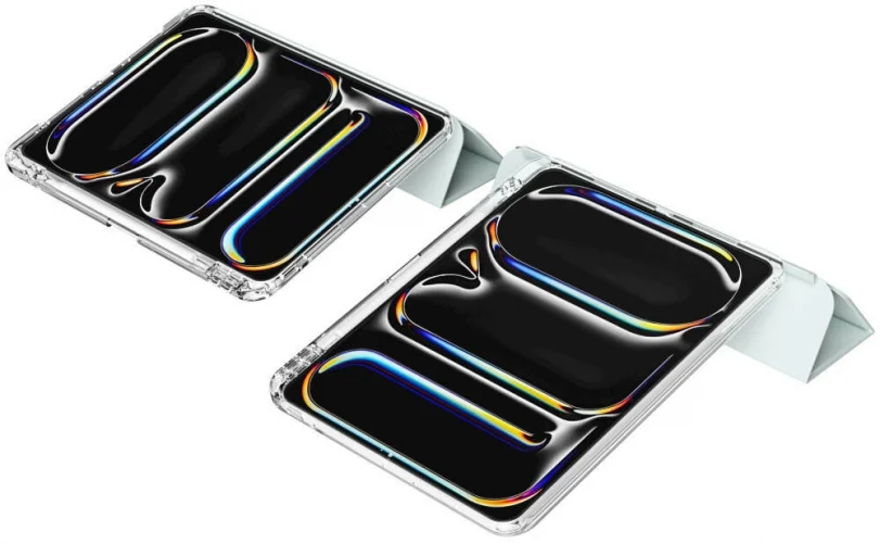 Apple iPad Pro 13 2024 ​Kılıf Magnetik Ayrılabilen Airbagli Sliding Silikon Tablet Kapak - Mavi Açık