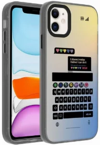Apple iPhone 11 Kılıf Desenli Zore Dragon Sert Kapak - Klavye