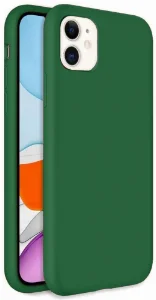 Apple iPhone 11 Kılıf İçi Kadife Mat Yüzey LSR Serisi Kapak - Koyu Yeşil