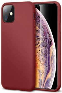 Apple iPhone 11 Kılıf İnce Soft Mat Renkli Esnek Silikon Kapak - Mürdüm