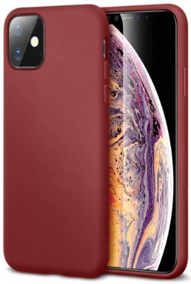 Apple iPhone 11 Kılıf İnce Soft Mat Renkli Esnek Silikon Kapak - Mürdüm