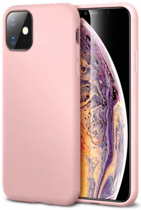 Apple iPhone 11 Kılıf İnce Soft Mat Renkli Esnek Silikon Kapak - Rose Gold