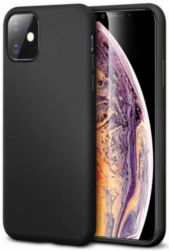 Apple iPhone 11 Kılıf İnce Soft Mat Renkli Esnek Silikon Kapak - Siyah