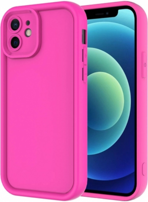 Apple iPhone 11 Kılıf Kamera Korumalı Silikon Ananas Kapak - Pembe Koyu