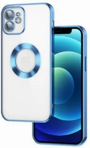 Apple iPhone 11 Kılıf Kamera Korumalı Silikon Logo Açık Omega Kapak - Mavi