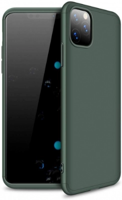 Apple iPhone 11 Pro Kılıf 3 Parçalı 360 Tam Korumalı Rubber AYS Kapak  - Yeşil