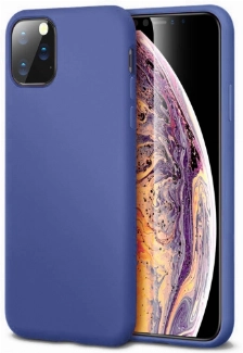 Apple iPhone 11 Pro Kılıf İnce Soft Mat Renkli Esnek Silikon Kapak - Lacivert