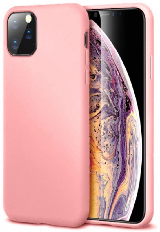 Apple iPhone 11 Pro Kılıf İnce Soft Mat Renkli Esnek Silikon Kapak - Rose Gold