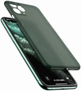 Apple iPhone 11 Pro Kılıf Mat Şeffaf Esnek Kaliteli Ultra İnce PP Silikon  - Koyu Yeşil