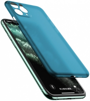 Apple iPhone 11 Pro Kılıf Mat Şeffaf Esnek Kaliteli Ultra İnce PP Silikon  - Mavi