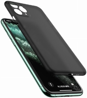 Apple iPhone 11 Pro Kılıf Mat Şeffaf Esnek Kaliteli Ultra İnce PP Silikon  - Siyah