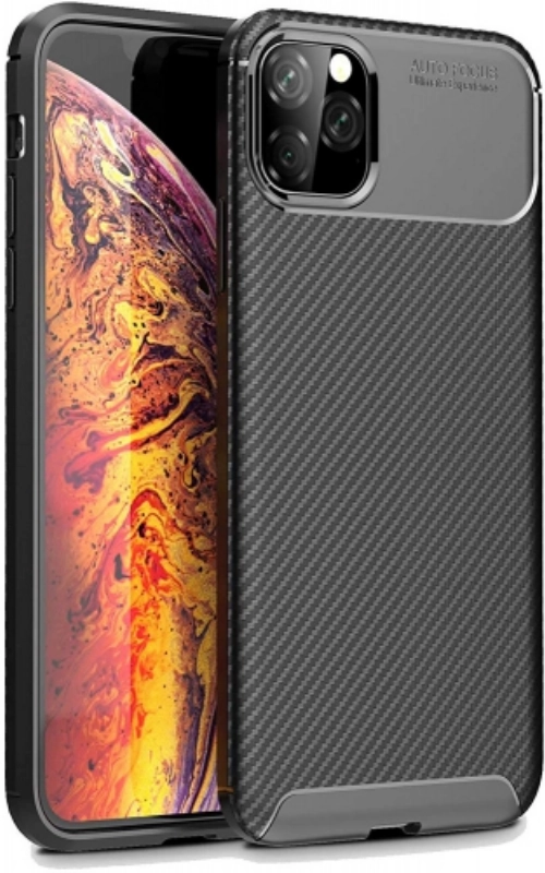 Apple iPhone 11 Pro Kılıf Silikon Parmak İzi Bırakmayan Karbon Soft Negro Kapak - Siyah