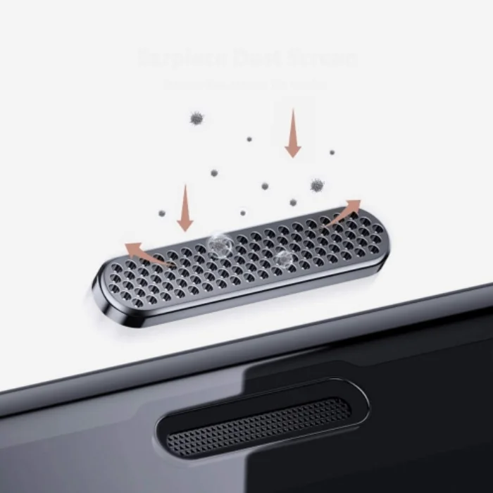 Apple iPhone 11 Pro Kırılmaz Cam Ekran Koruyucu Anti-Dust Ahize Toz Önleyicili
