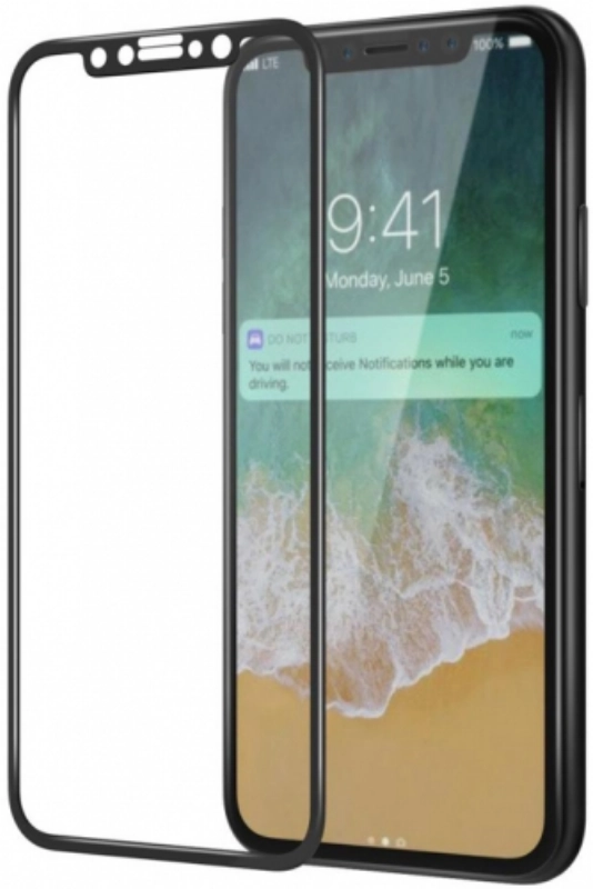 Apple iPhone 11 Pro Max Ekran Koruyucu Fiber Tam Kaplayan Nano - Siyah