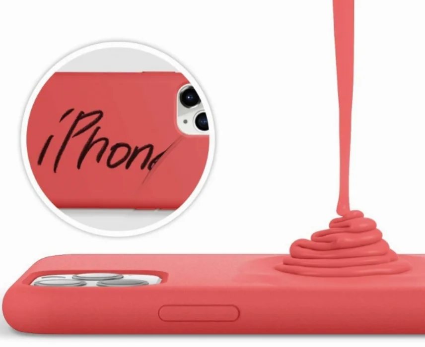 Apple iPhone 11 Pro Max Kılıf İçi Kadife Silk Serisi Silikon Velvet Kapak - Kırmızı