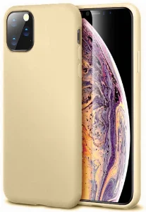 Apple iPhone 11 Pro Max Kılıf İnce Mat Esnek Silikon - Gold