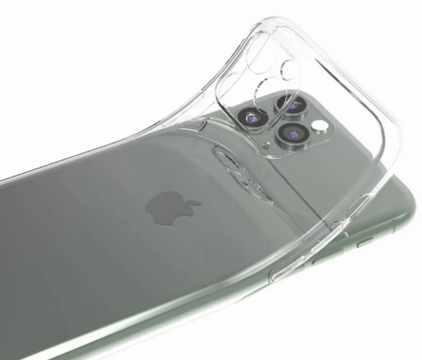 Apple iPhone 11 Pro Max Kılıf Kamera Korumalı 0.4mm Şeffaf Silikon Kapak