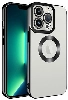 Apple iPhone 11 Pro Max Kılıf Kamera Lens Korumalı Şeffaf Renkli Logo Gösteren Parlak Kapak - Siyah