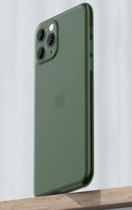 Apple iPhone 11 Pro Max Kılıf Mat Şeffaf Esnek Kaliteli Ultra İnce PP Silikon  - Gold