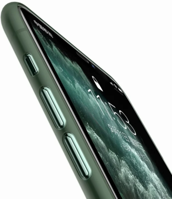 Apple iPhone 11 Pro Max Kılıf Mat Şeffaf Esnek Kaliteli Ultra İnce PP Silikon  - Rose Gold