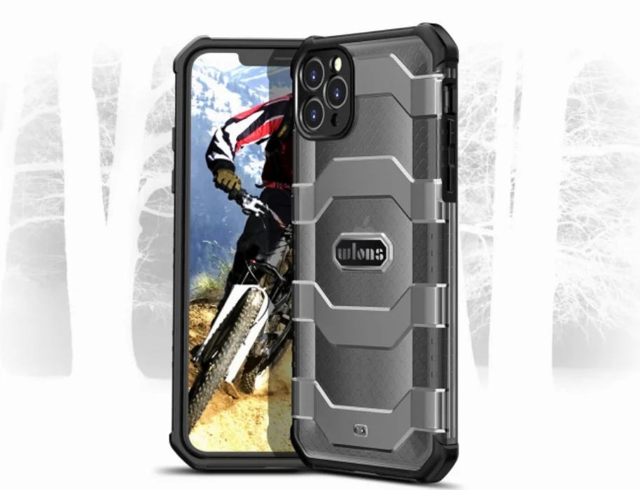 Apple iPhone 11 Pro Max Kılıf Military Grade Serisi Silikon Airbag Zırhlı Kapak - Siyah