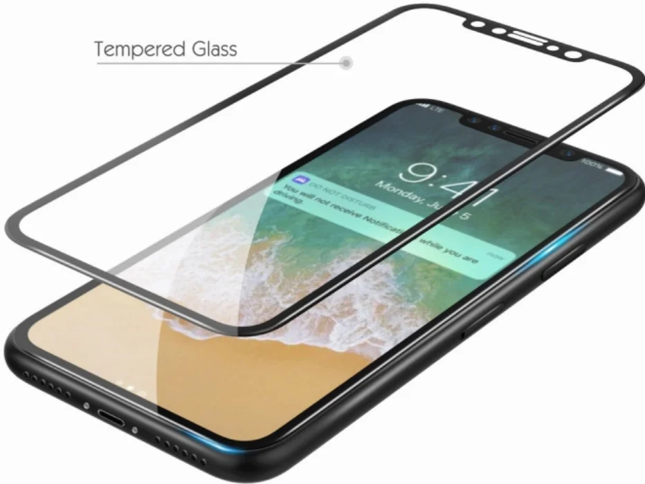 Apple iPhone 11 Pro Max Kırılmaz Cam Tam Kaplayan EKS Glass Ekran Koruyucu - Siyah