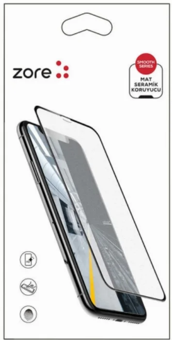 Apple iPhone 11 Pro Max Seramik Tam Kaplayan Mat Ekran Koruyucu - Siyah