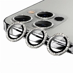 Apple iPhone 11 Pro Max Taşlı Kamera Lens Koruyucu CL-06 - Gri